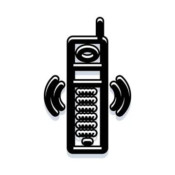 Mobile cell phone ringing communication technology icon Stock Illustration