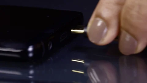 Mobile Charger Cable In Video stock 129331894