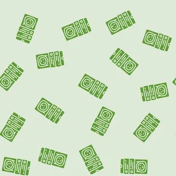 Mobile chat bot glyph seamless pattern Stock Illustration