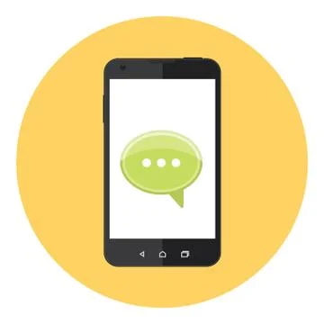 Mobile Chat Stock Illustration