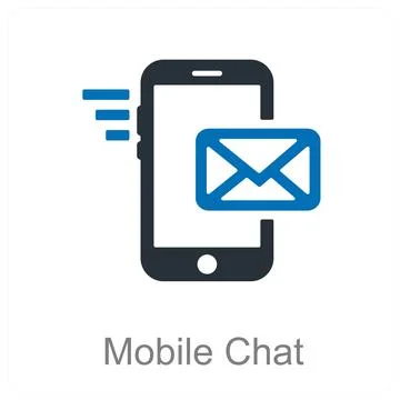 Mobile Chat Stock Illustration