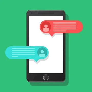 Mobile chat message concept vector illustration Stock Illustration