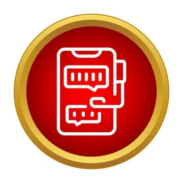 Mobile chat messaging and call communication concept icon Stock Illustration
