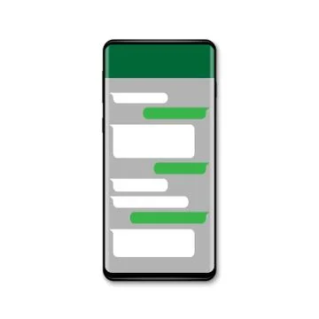 Mobile chat messenger Stock Illustration