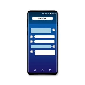 Mobile chat messenger Stock Illustration
