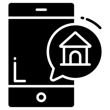 Mobile chat trendy icon, flat style isolated on white background. Symbol fo.. Stock Illustration