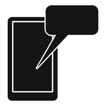 Mobile chatting icon, simple style Stock Illustration