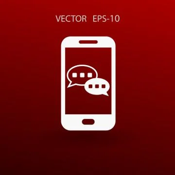 Mobile chatting icon. vector illustration Stock Illustration
