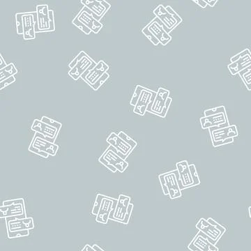 Mobile chatting line seamless pattern Stock Illustration