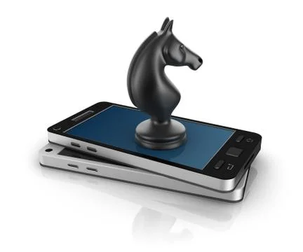 Mobile chess game Stock Illustration