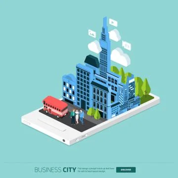 Mobile City Stock Illustration