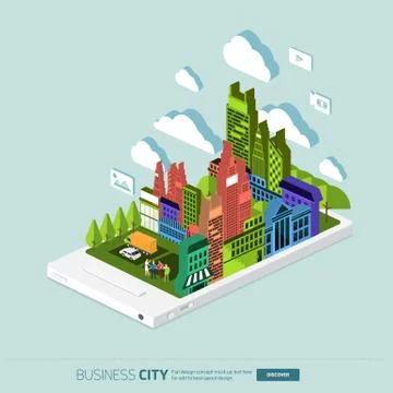Mobile City Stock Illustration