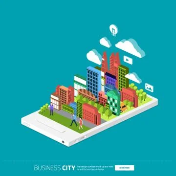 Mobile City Stock Illustration