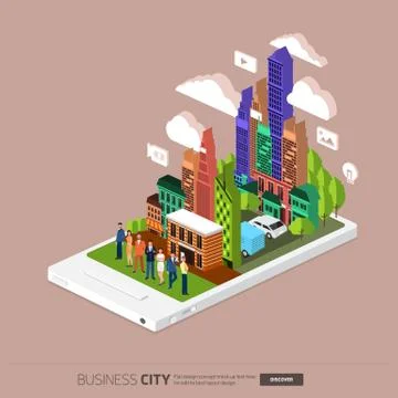 Mobile City Stock Illustration