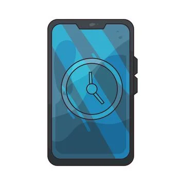 Mobile Clock illustration Stock Illustration