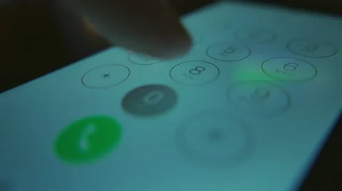 Mobile close-up, number being dialled Stock-Footage 44480757