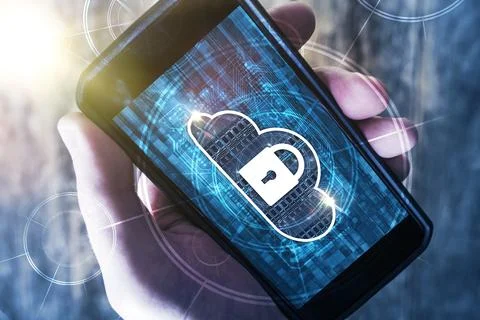 Mobile Cloud Hosting Stockfoto's