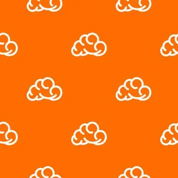 Mobile cloud pattern vector orange Stockillustratie