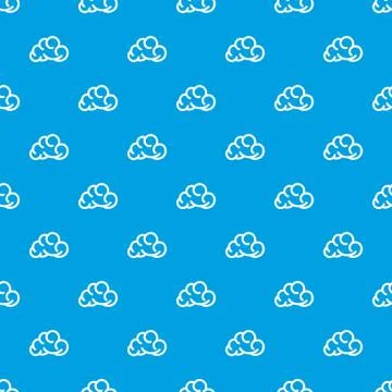 Mobile cloud pattern vector seamless blue Stock Illustration
