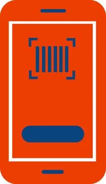 Mobile code scanner smart tracking icon イラスト素材