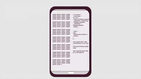 Mobile coding interface. Animation using a smartphone. Stock Footage 319763842