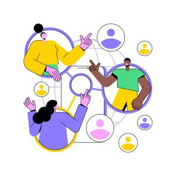 Mobile collaboration abstract concept vector illustration. Stock Illustration