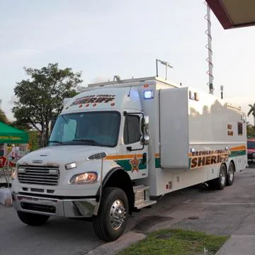 Mobile command truck Stock Photos
