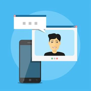 Mobile communication concept Stock Illustration