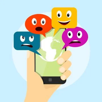 Mobile communication concept Stock Illustration