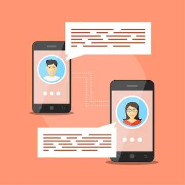 Mobile communication concept Stock Illustration