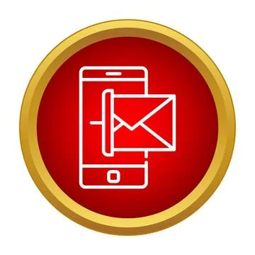 Mobile communication email notification icon design Stock Illustration