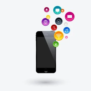 Mobile communication Stock Illustration