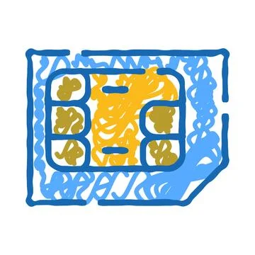 Mobile communication microchip symbol connecting wireless network Stock Illustration
