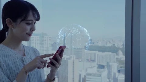 Mobile communication network concept. Edited movie of multiple footage. Stock-Footage 119618823