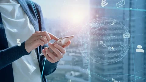 Mobile communication network concept. IoT (Internet of Things). Stock Footage 150242469