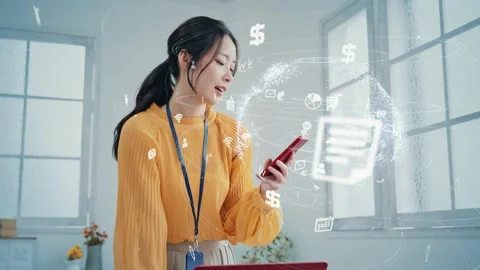 Mobile communication network concept. IoT (Internet of Things). Stock Footage 160146001