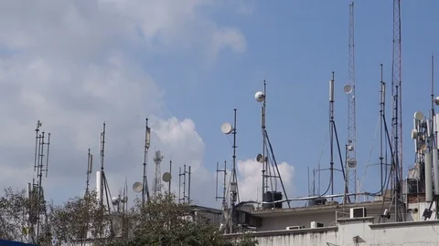 Mobile Communication Tower Stock Footage 98803146