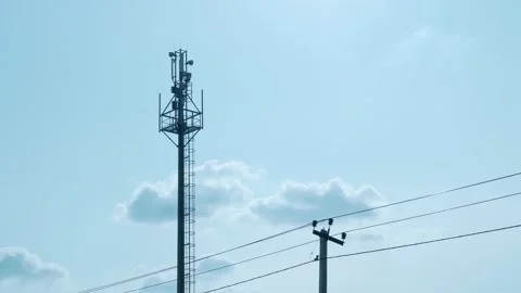 Mobile Communication Tower, Mobile Communication Tower, Mobile Operators Tower o Stock Footage 151320960