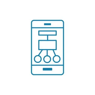 Mobile components linear icon concept. Mobile components line vector sign Stock-Illustration