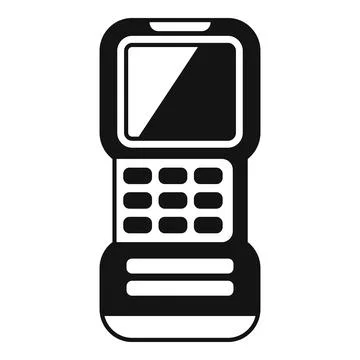 Mobile computer with barcode scanner for delivery service Stock Illustration