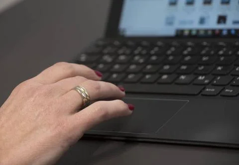  mobile computer device with screen and rechargeable battery a laptop or n... Stock-Fotos