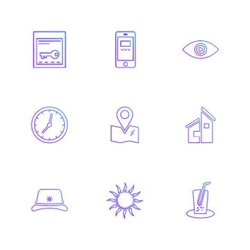Mobile , computer , technology , calls , home , eps icons set vector 스톡 일러스트