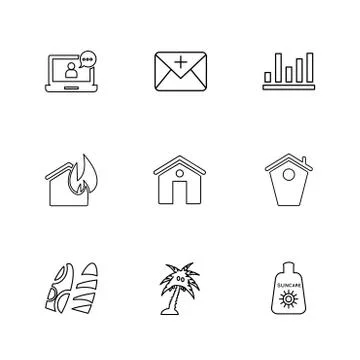 Mobile , computer , technology , calls , home , eps icons set vector イラスト素材