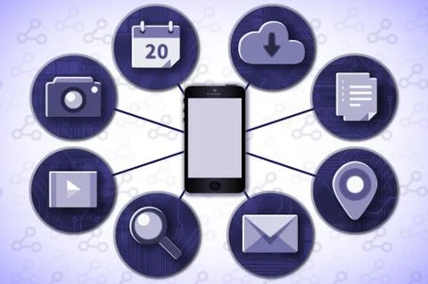 Mobile conectivity Stock Illustration