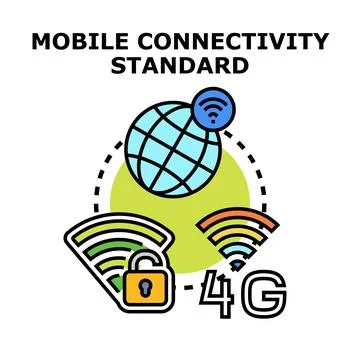 Mobile connectivity standard global network technology concept Stock Illustration