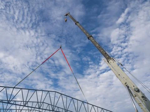 Mobile construction cranes. Stock Photos