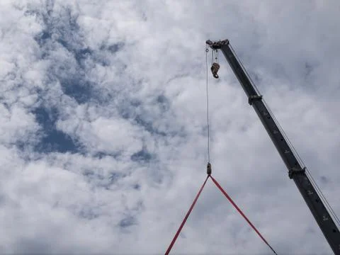 Mobile construction cranes. Foto stock