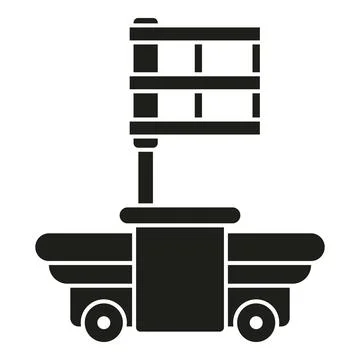 Mobile construction scaffold platform working equipment vector Stock Illustration