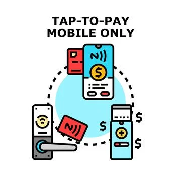 Mobile contactless payment technology concept vector illustration Stock Illustration