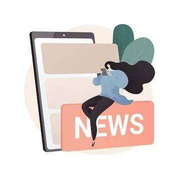 Mobile content abstract concept vector illustration. 스톡 일러스트